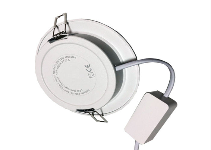 Meeting Room Led Slim Round Panel Downlight Beam Angle 100 Degrees Driver Outside